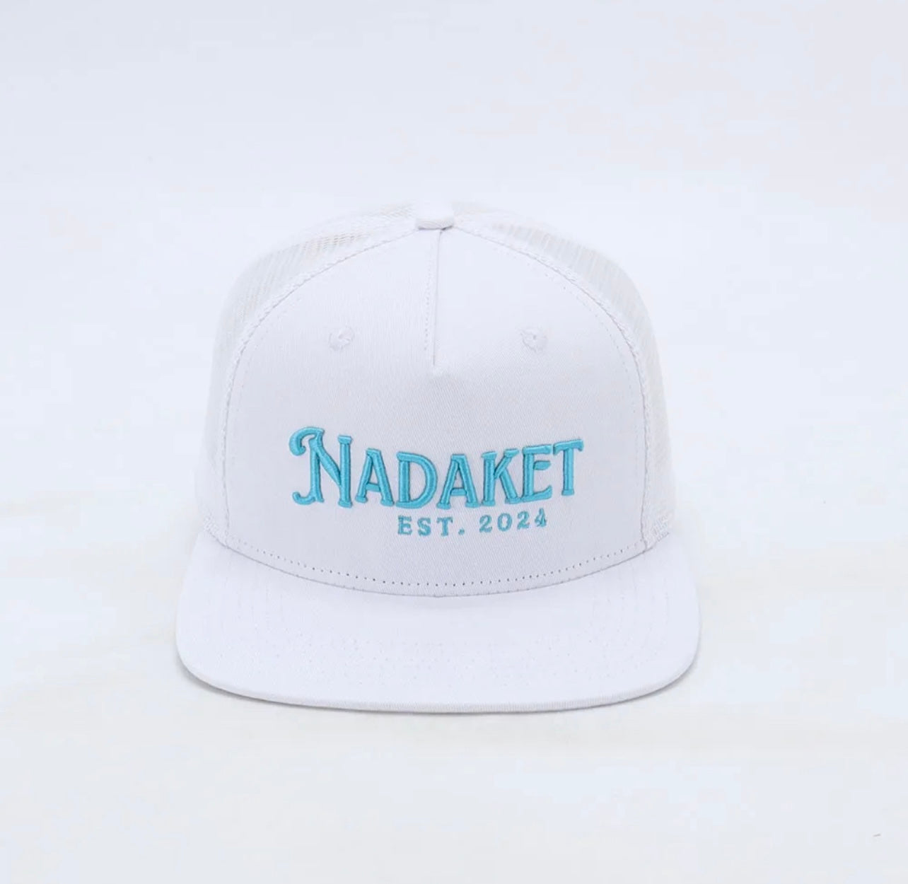 Nadaket - White//Electric Blue Snap Back Hat